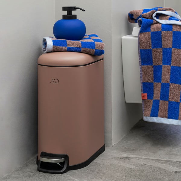 Modro-rjava brisača iz organskega bombaža 50x90 cm Retro - Mette Ditmer Denmark-image-2