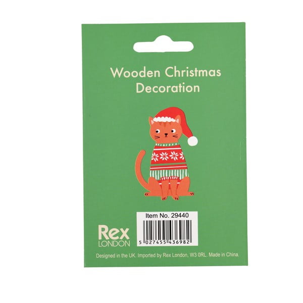 Lesen okrasek za jelko 5 cm Ginger Cat – Rex London-image-4