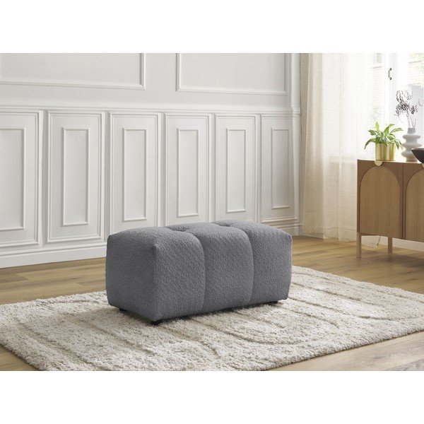 Siv tabure iz tkanine bouclé Roxelane – Bobochic Paris-image-1