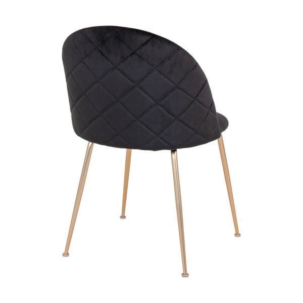 Črni žametni jedilni stoli v kompletu 2 ks Geneve – House Nordic-image-3