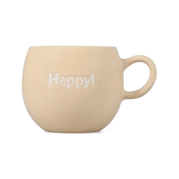 Bež skodelica iz kamenine 420 ml Muggies – Salt&Pepper