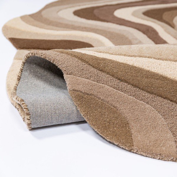 Rjava/bež ročno tkana volnena preproga 160x230 cm Envy Wool – Flair Rugs-image-3