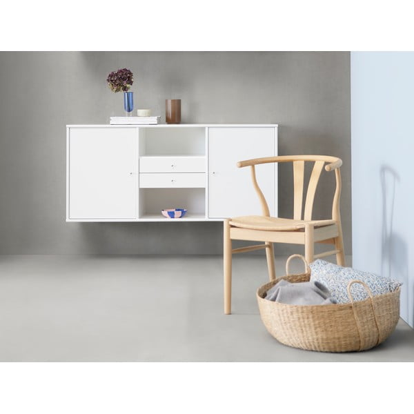 Bela nizka komoda 133x61 cm Mistral - Hammel Furniture-image-1