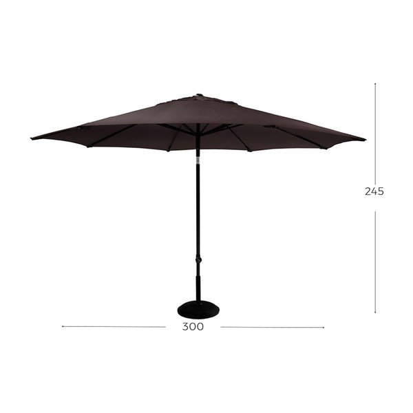 Rjav vrtni senčnik Hartman Solar, ø 300 cm-image-1