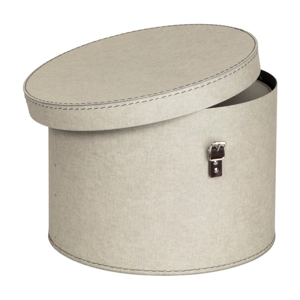Bež kartonaste škatle za shranjevanje v kompletu 2 ks s pokrovom ø 37,5x25 cm Rut Canvas Paper Laminate – Bigso-image-3