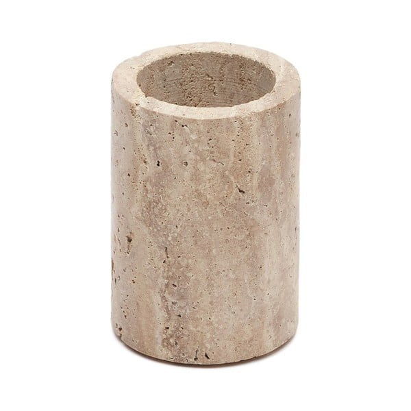 Bež kamnit lonček za zobne ščetke Macre – Kave Home