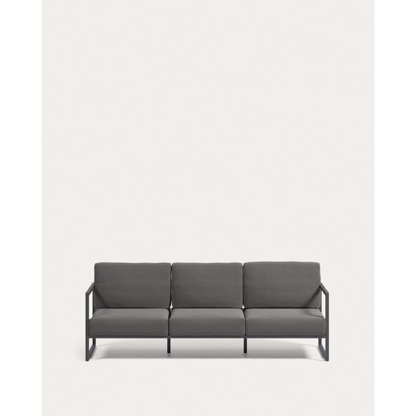 Temno siv aluminijast vrtni kavč Comova – Kave Home-image-3