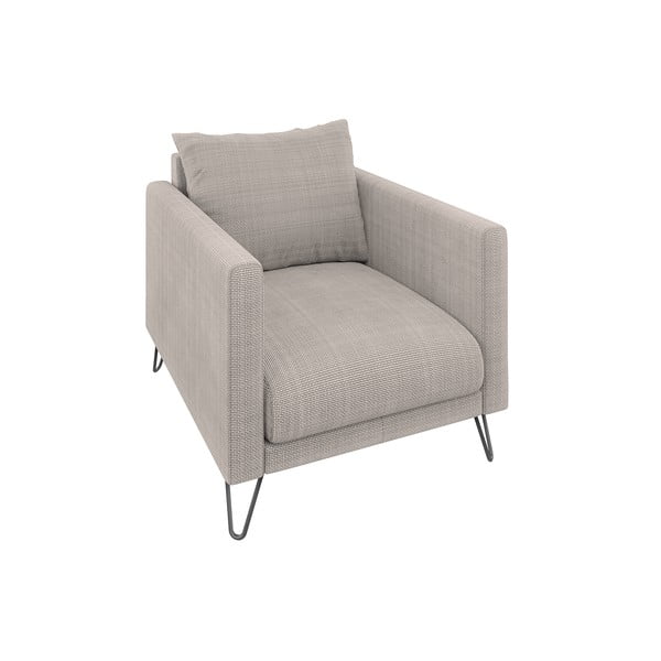 Svetlo rjav fotelj iz šenilje Freya – Ropez