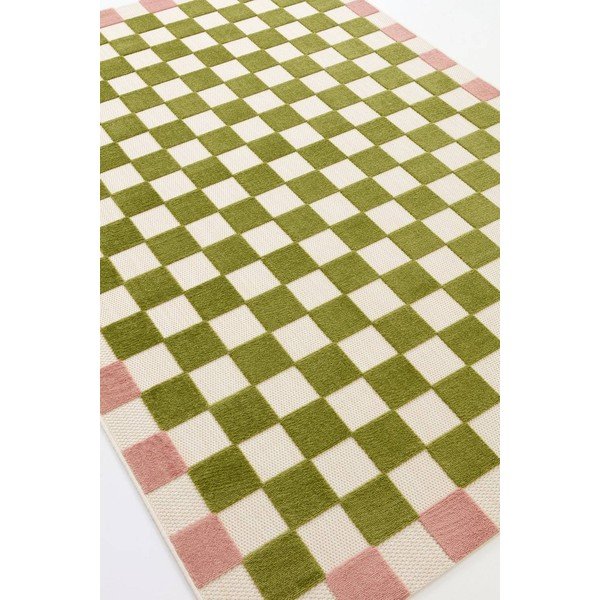 Zelena/rožnata notranja in zunanja preproga 200x290 cm Enja – Jotex-image-4