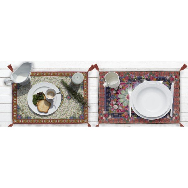 Komplet 2 pogrinjkov Madre Selva Mandalas, 45 x 30 cm-image-1