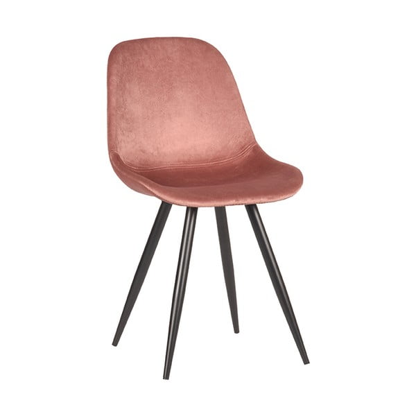 Svetlo rožnati žametni jedilni stoli v kompletu 2 ks Capri  – LABEL51