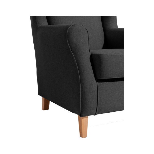 Črni fotelj Max Winzer Lorris Black-image-4