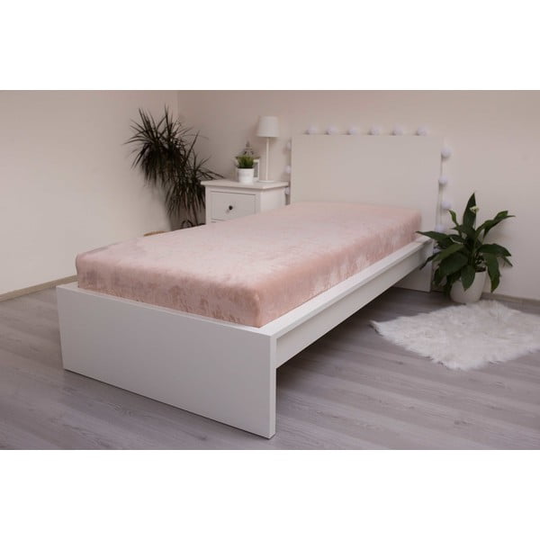 Rjava napenjalna rjuha iz mikropliša 180x200 cm – Jerry Fabrics-image-2