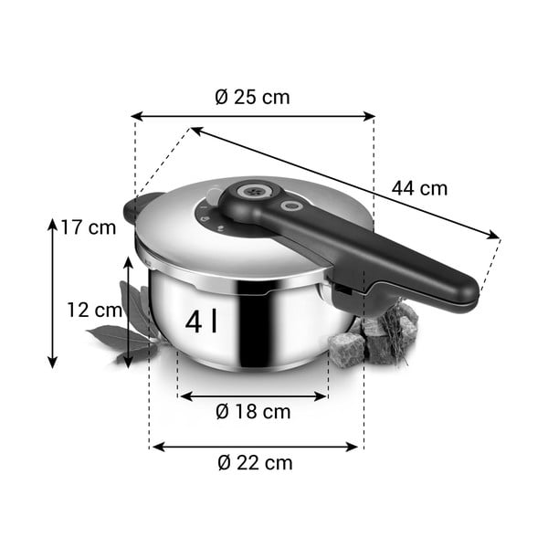 Lonec na pritisk iz nerjavečega jekla s pokrovko za indukcijsko ploščo 4 l SmartClick – Tescoma-image-4