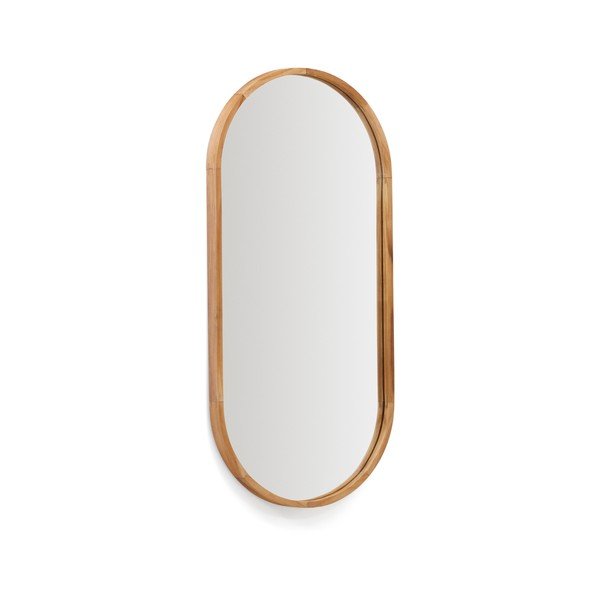 Stensko ogledalo z lesenim okvirjem 45x95 cm Magda – Kave Home-image-3
