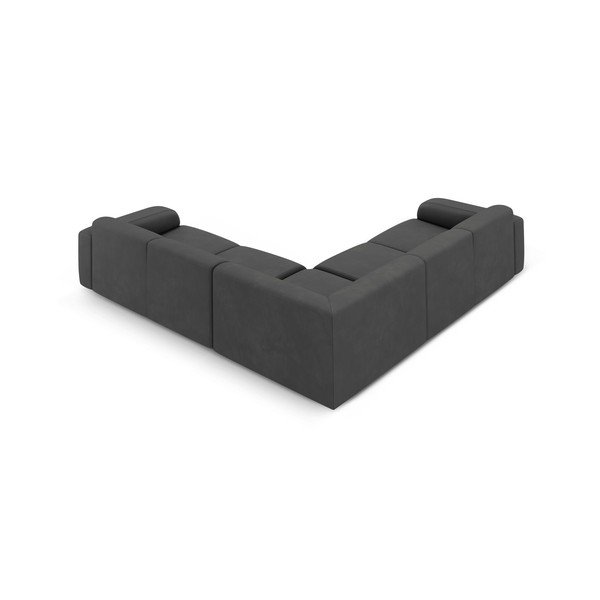 Temno siva kotna sedežna garnitura (s kotom po izbiri/v obliki črke L) Molino – Micadoni Home-image-2