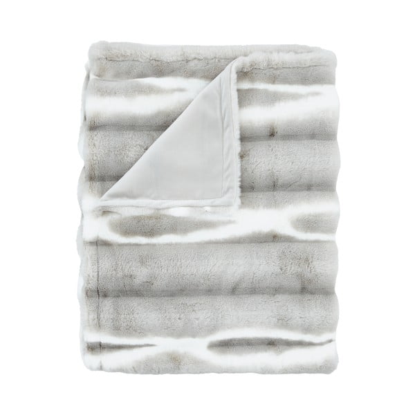 Svetlo siva odeja iz umetnega krzna 130x170 cm Flint – Catherine Lansfield