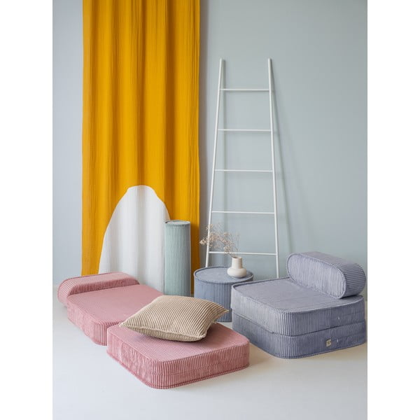 Moder otroški fotelj iz rebrastega žameta Flip – Wigiwama-image-1