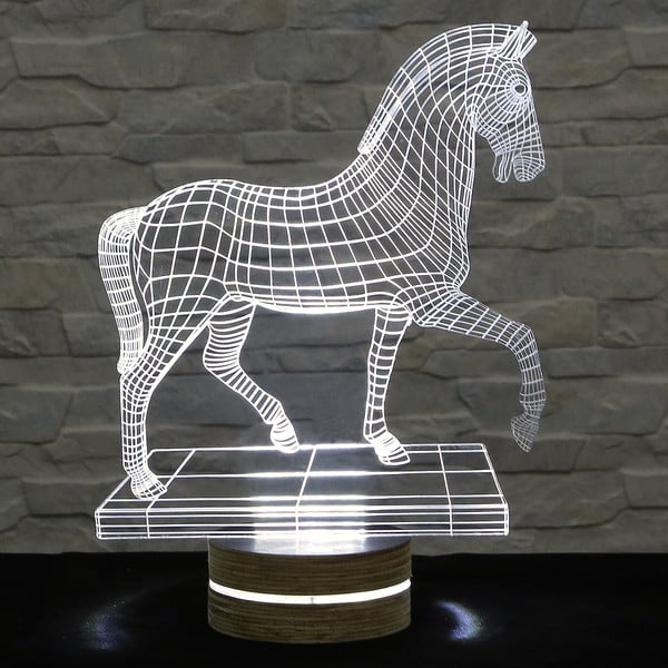 3D namizna svetilka Veliki konj