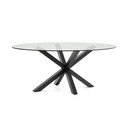 Jedilna miza s stekleno mizno ploščo 100x200 cm Argo – Kave Home