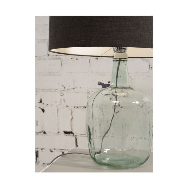 Namizna svetilka s temno sivim senčnikom in strukturo iz recikliranega stekla Good&Mojo Murano, ⌀ 30 cm-image-4