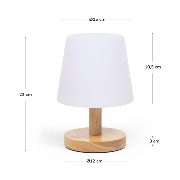 Namizna LED svetilka z možnostjo zatemnitve  (višina 22 cm) Ambar - Kave Home-image-3