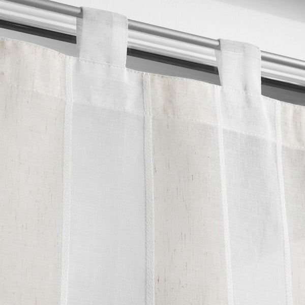 Kremno bele prosojne zavese v kompletu 2 ks 60x120 cm Palaos – douceur d'intérieur-image-1