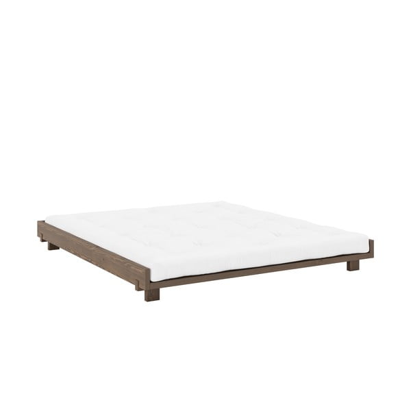 Rjava zakonska postelja iz masivnega bora z letvenim dnom 180x200 cm Social – Karup Design-image-3