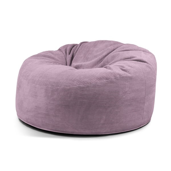 Vijolična vreča za sedenje iz rebrastega žameta Om 135 – SLOWDOWN