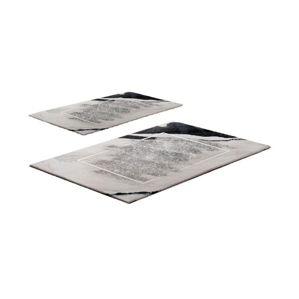 Sivo-bež kopalniške preproge v kompletu 2 ks 60x100 cm CT – Foutastic