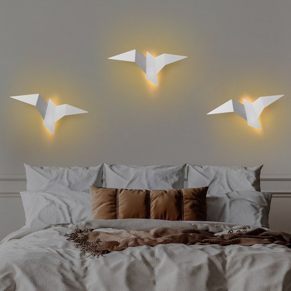 Bela LED stenska svetilka Pacali – Opviq lights-image-1