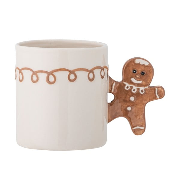 Kremno bela lončena skodelica z božičnim motivom 350 ml Ginnie – Bloomingville