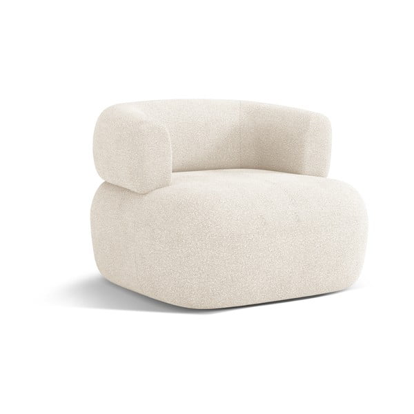 Bež fotelj iz tkanine bouclé Jenny – Micadoni Home