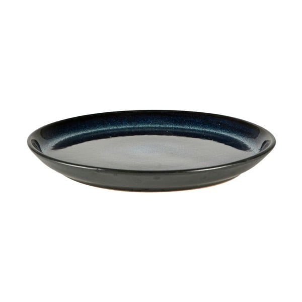 Črn/moder desertni krožnik iz kamenine ø 17 cm Gastro Dark Blue/Black – Bitz-image-2