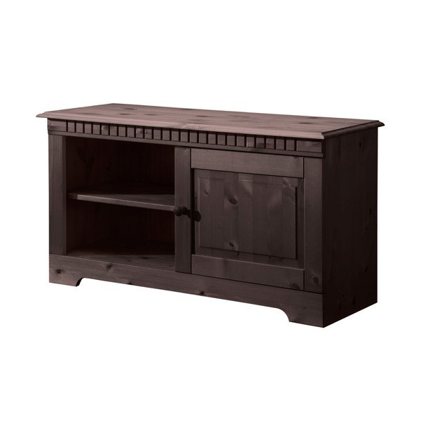 Rjava nizka komoda iz masivnega bora 50x35 cm Cubrix – Støraa