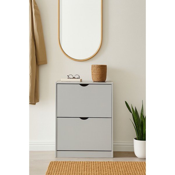 Siva preklopna omarica za čevlje 50x82x24 cm Stelo – Bonami Essentials-image-1