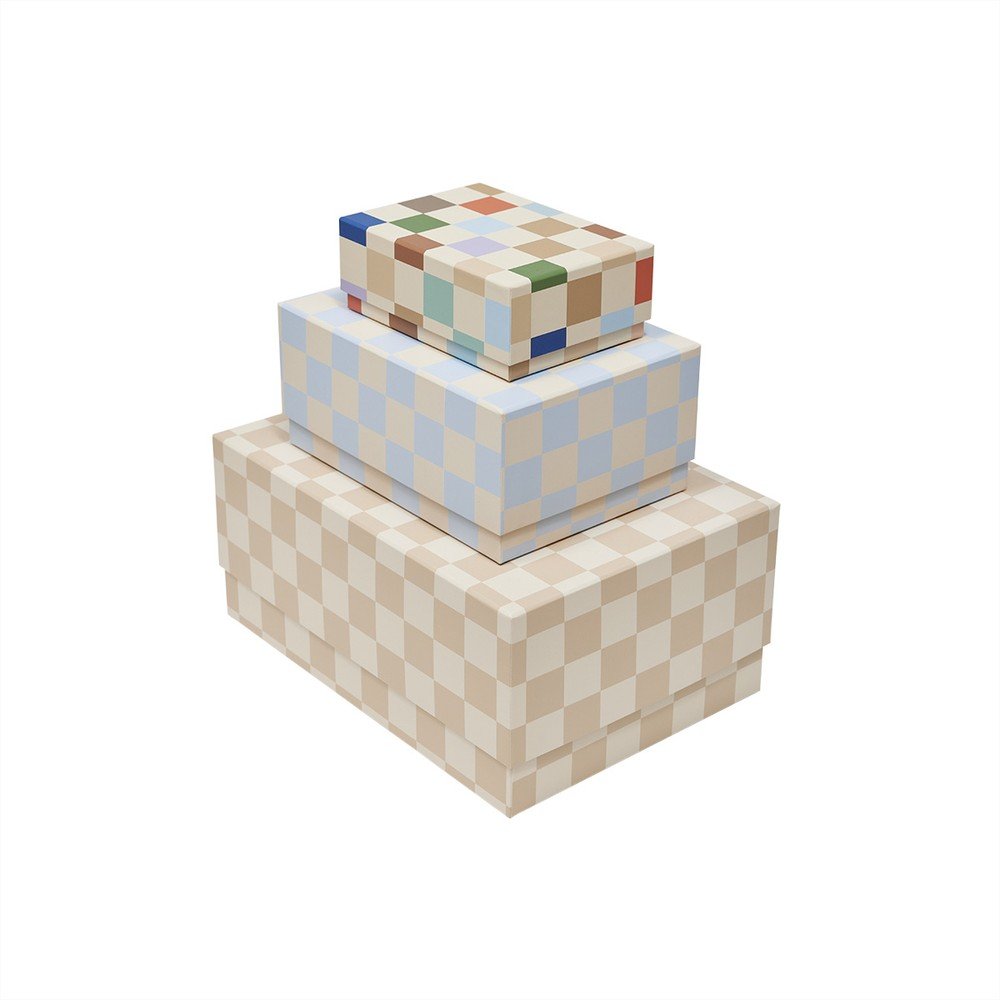 Kartonaste otroške škatle za shranjevanje v kompletu 3 ks 31x22x14 cm Mana