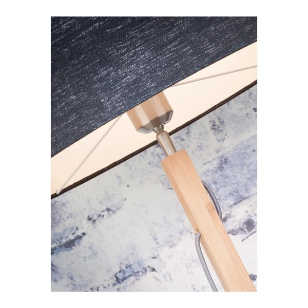 Talna svetilka z belim senčnikom in bambusovo strukturo Good&Mojo Fuji-image-1