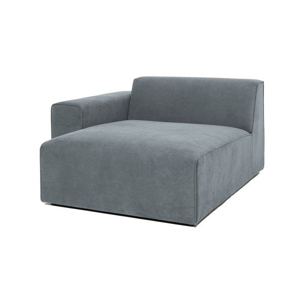 Siv modul za sedežno garnituro iz rebrastega žameta (levi kot) Sting – Scandic-image-1