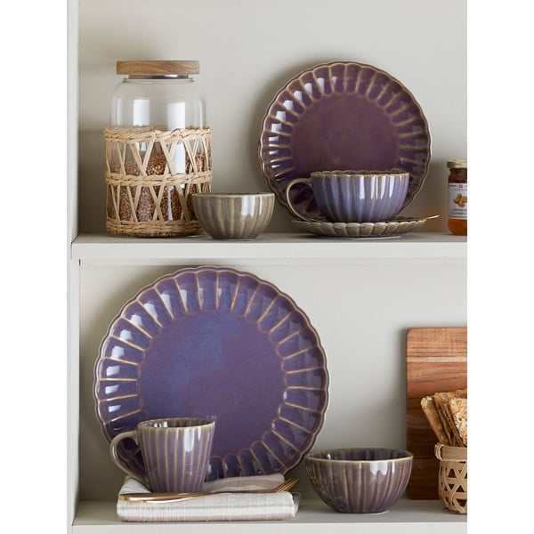 Vijolična lončena skodelica za kapučino 220 ml Latina – Bloomingville-image-3