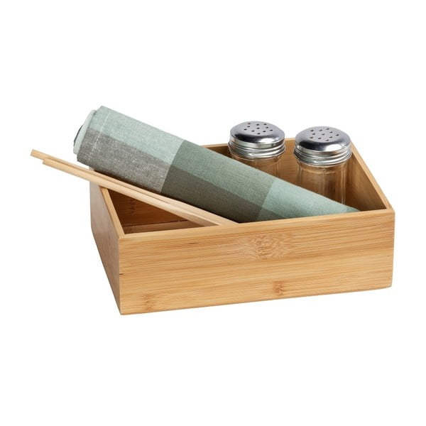 Škatla za shranjevanje iz bambusa Wenko Terra, mere 22 x 15 x 7 cm-image-1