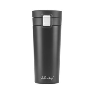 Črna potovalna termo skodelica Vialli Design Fuori, 400 ml
