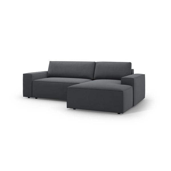 Temno siva raztegljiva kotna sedežna garnitura (desni kot) Jodie – Micadoni Home-image-2