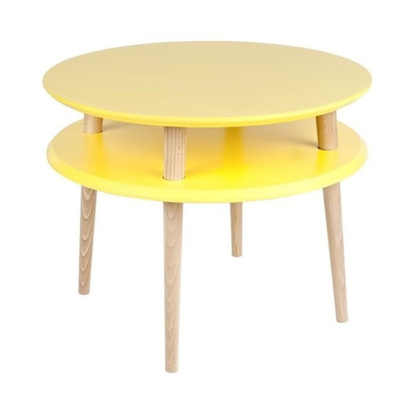 Kavna mizica UFO 45x57 cm, rumena