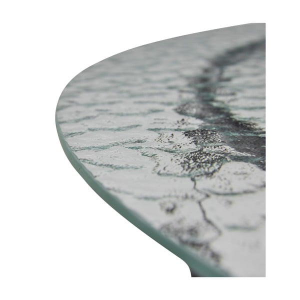 Črna okrogla mizica s stekleno mizno ploščo ø 80 cm Orbit – Hübsch-image-4