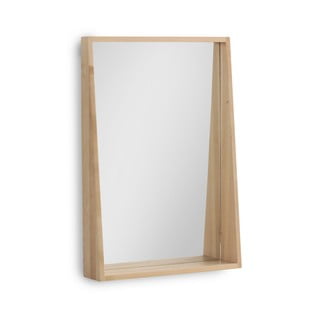 Stensko ogledalo iz brezovega lesa Geese Pure, 65 x 45 cm