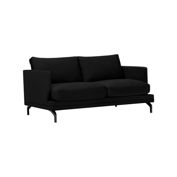 Črna zofa z naslonom za noge v črni barvi Windsor & Co Sofas Jupiter-image-1