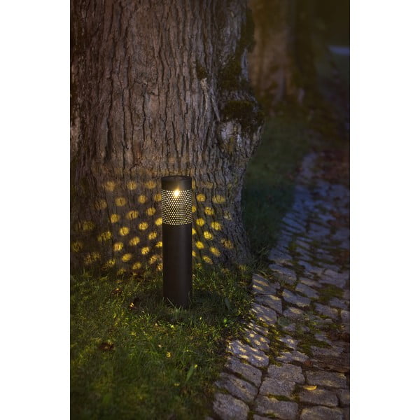 Črna solarna LED luč iz nerjavečega jekla Star Trading Blace, višina 39 cm-image-3