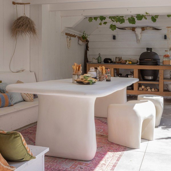 Slonokoščen plastičen vrtni stol Nivo – WOOOD-image-1