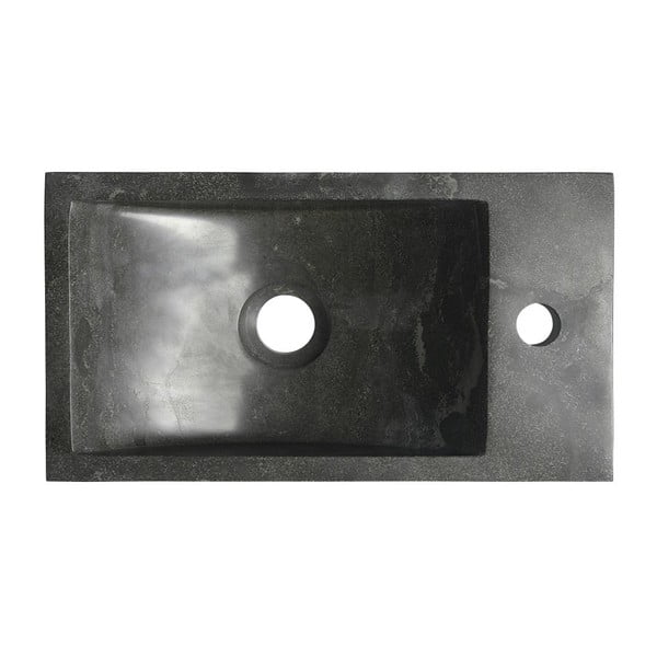 Črn kamnit manjši umivalnik 40x22 cm Blok – Sapho-image-2